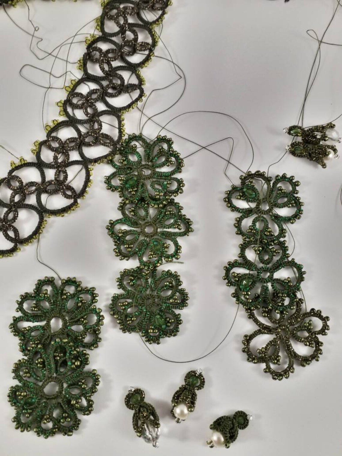 Kit Tatting Necklace for Shuttle Kit Tatting Needle Collar Etsy