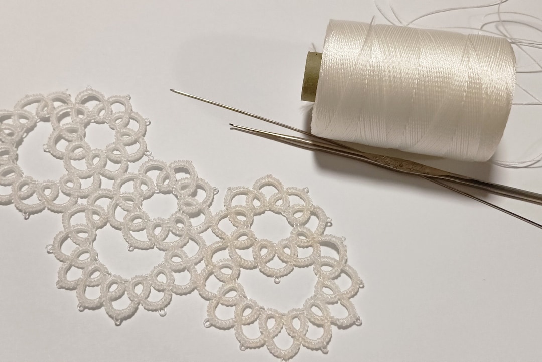 Tatting Shuttle Therad Polyester Tatting Thread Needle Etsy