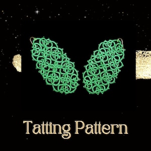 Tatting Lace Earrings PDF Pattern – DIY Needle & Shuttle Tutorial – Frivolite Beaded Jewelry Tutorial