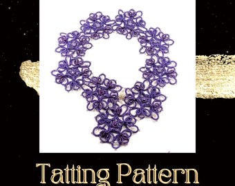 Breites Tatting-Halskettenmuster: Perlen-Spitzenhalsband (PDF-Muster)– NICHT für Anfänger geeignet