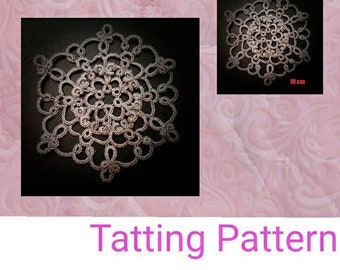 Tatting Lace Tutorial , Christmas Snowflake Motif, Instructions For Beginner And Intermediate , Shuttle And Needle Tat , Make Your Own Lace