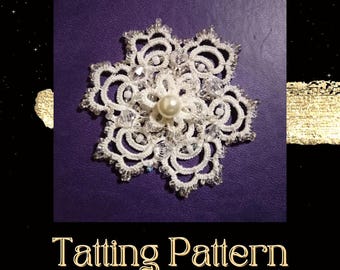 Tatting Snowflake Pattern: Christmas Ornament, Needle or Shuttle (PDF Pattern)– NOT for Beginners