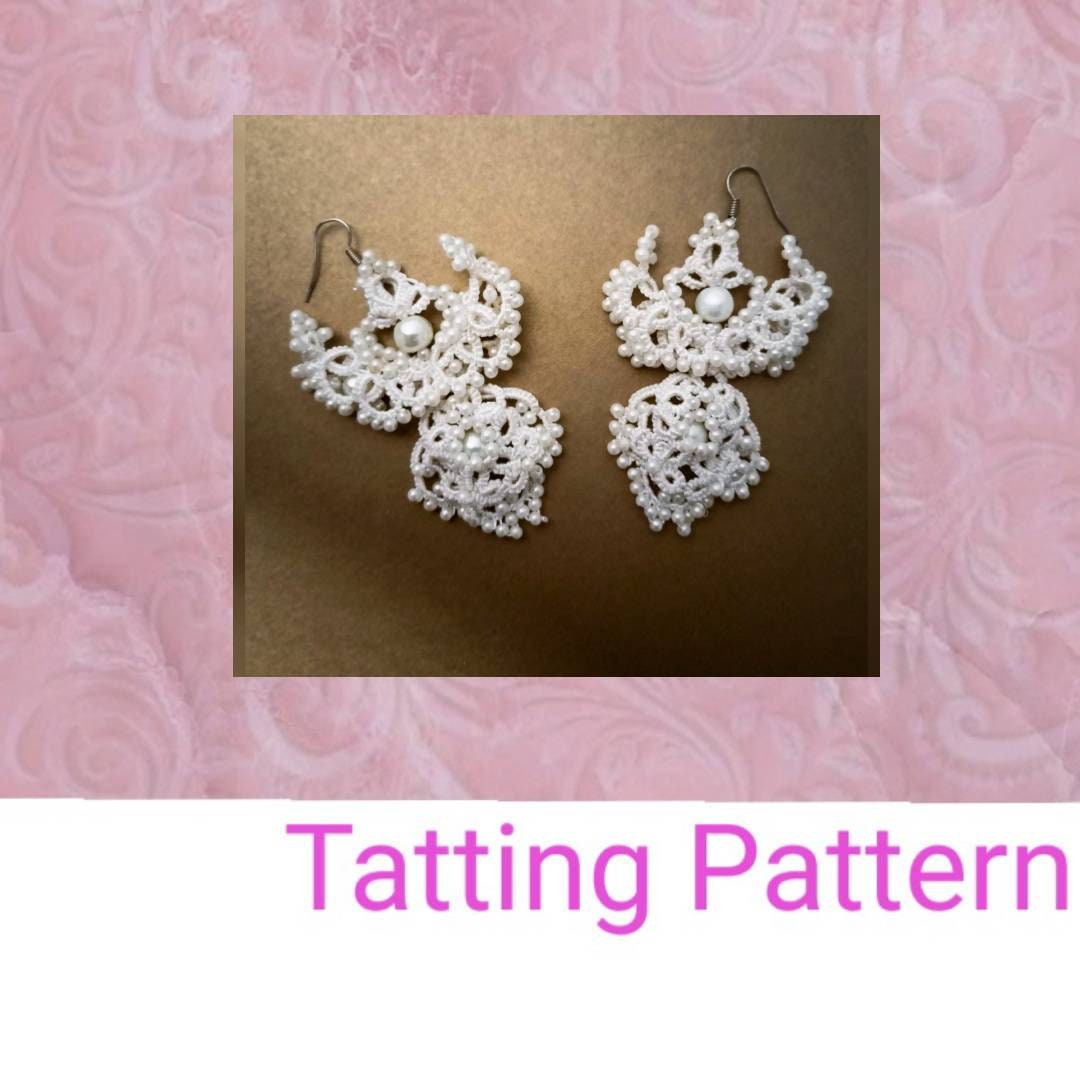 Tatting Patterns for Jewelry , Needle Tatting Christmas Jewelry , Tatted Angels Patterns , 3D