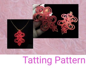 Needle Tatting Patterns , Shuttle Tatting Patterns for Earrings , Tatted Earring Pattern , Tatting Tutorial ,Tatting Patterns for Jewelry