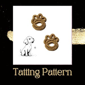 Tatting Lace Earrings PDF Pattern – DIY Needle & Shuttle Tutorial – Frivolite Beaded Jewelry Tutorial