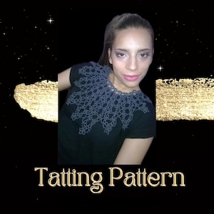 Tatting Lace Necklace, Choker and Collar PDF Pattern – DIY Needle & Shuttle Tutorial – Elegant Frivolite Jewelry