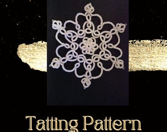 Christmas Snowflake Tatting Pattern: Frivolite Tutorial (PDF)– NOT for Beginners