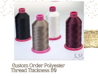 Polyester Tatting Thread Size 20, 1500m or 2000m – Strong Frivolite Yarn for Tatting, Lace & Jewelry Making, Large Color Selection