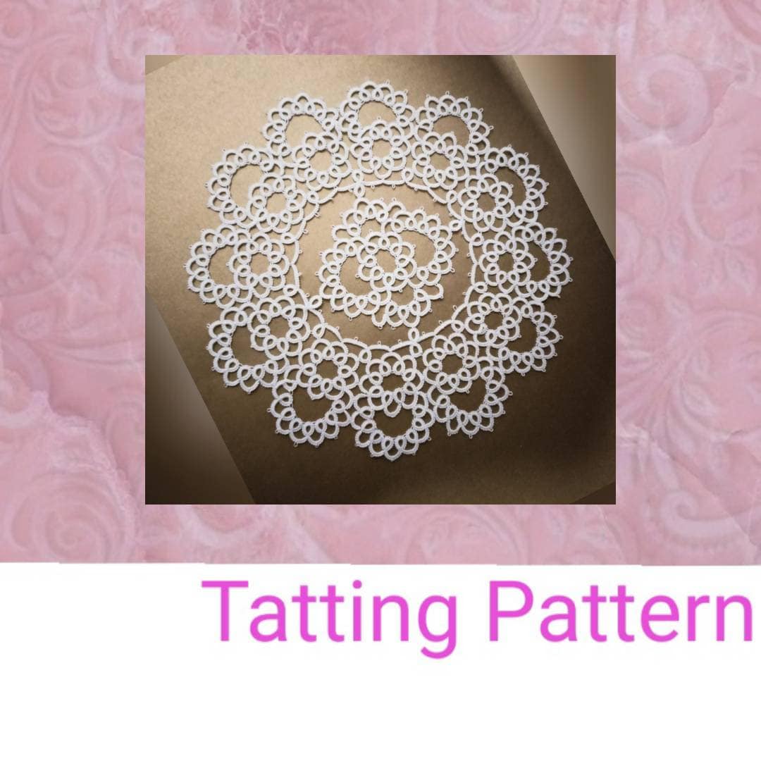 Doily Tatting Pattern PDF Instructions for Shuttle or Needle Etsy