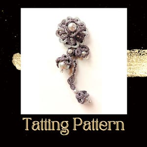 Flower Brooch Shuttle, Tatting Brooch Bouquet, Tatting Lace Bouquet, Needle Tatting Jewlery Patterns, Tatting Rose, Tatting Pattern Broochs