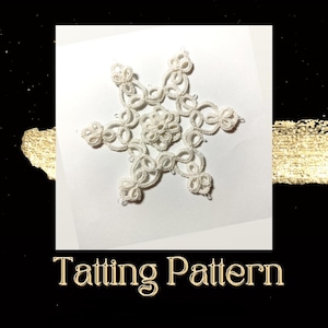 Christmas Tatted Ornaments Pattern , Snowflake Tatting Shuttles  , Needle Lace Patterns ,Tatting Ornaments Pattern , Needle Tatting Patterns