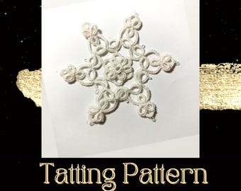 Christmas Snowflake Tatting Pattern: Needle or Shuttle (PDF)– NOT for Beginners