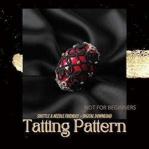 Schema per il chiacchierino pasquale in PDF – Ornamento in pizzo cimelio, Frivolite avanzato – NON per principianti