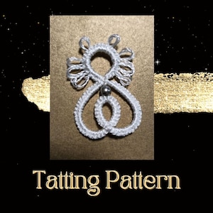 Love Cat Tatting Pattern: Lace Ornament, Earrings (PDF Download)