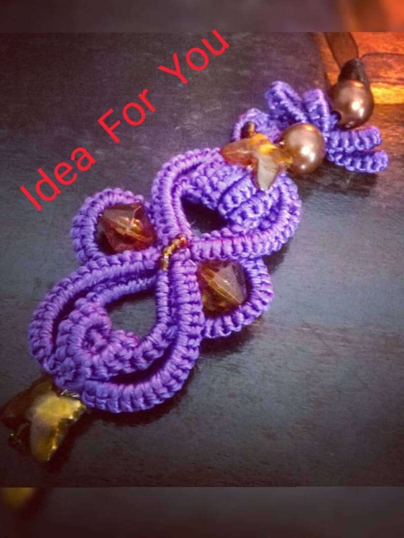 Needle or Shuttle Tatting PDF Pattern, Earrings Tatting Diagram