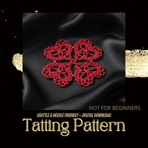 Tatted Four Leaf Clover Coaster Pattern: Frivolite Lace (PDF Pattern)– NOT for Beginners