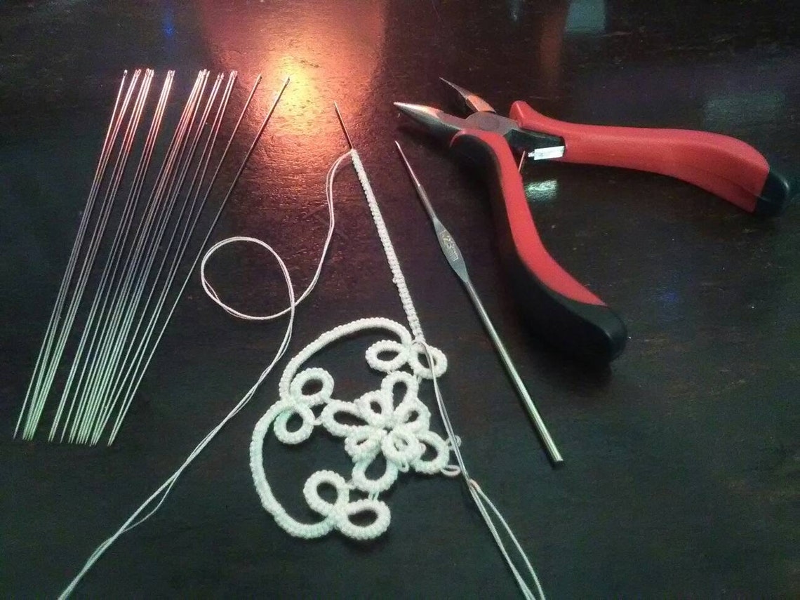 Tatting Needles Tattin Needle Set of 2 Needles 0.7mm x15cm Etsy