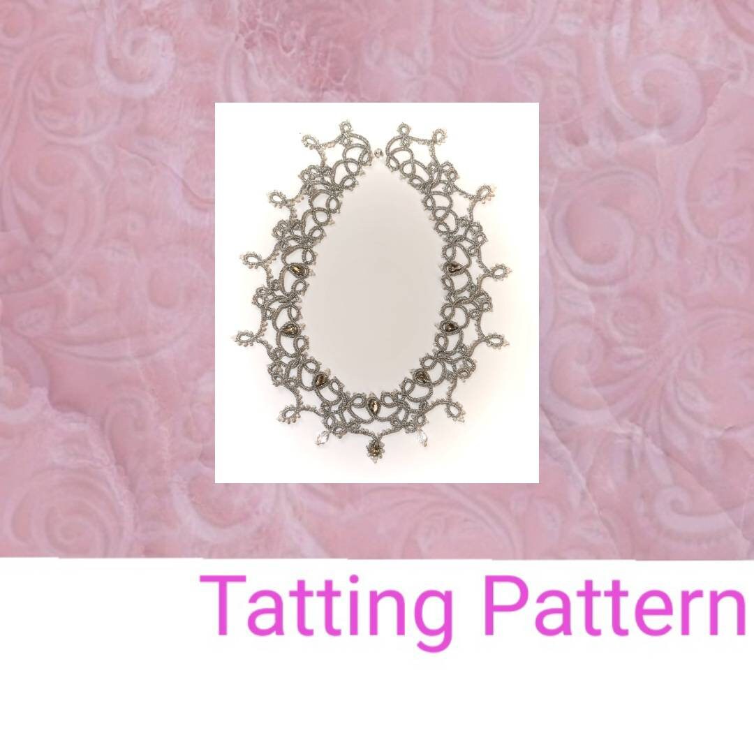 Celtic Tatting Pattern Necklace, Tatting Pattern PDF, Shuttle Tatting