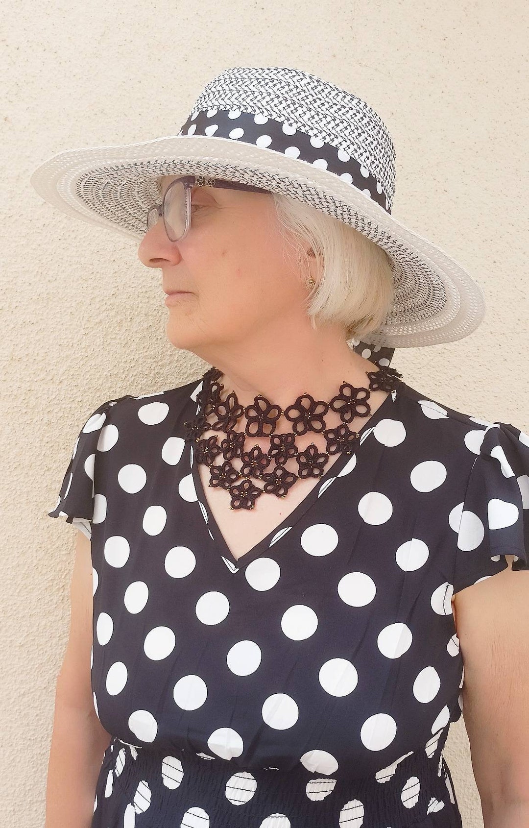 Black Lace Collars for Women , Wedding Gothic Jewelry , Tatting Jewelry