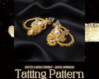 Earrings Valentine Tatting Pattern PDF – Heart Lace, NOT for Beginners