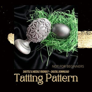 Schema PDF per il chiacchierino a forma di uovo – Ornamento in pizzo pasquale, Frivolite avanzato – NON per principianti