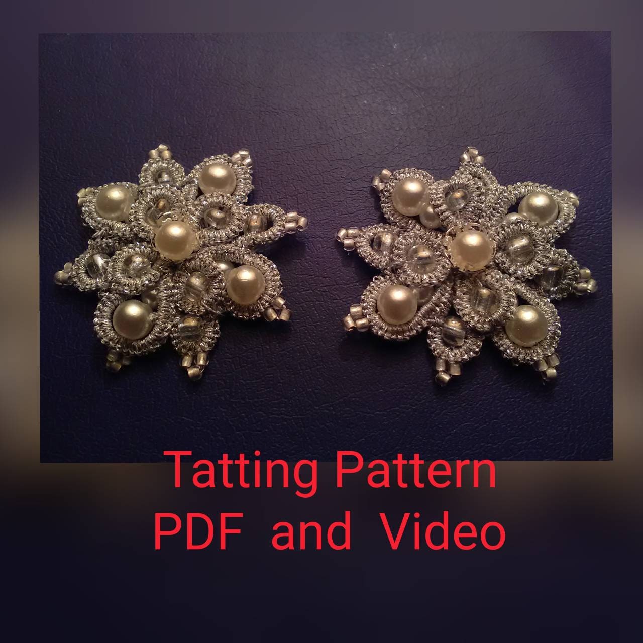 Tatting Lace PDF Pattern and Video Tatting Tutorial , Step by Step