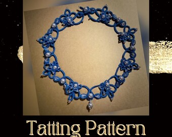 Tatting Lace Necklace Pattern, DIY Frivolite Jewelry (PDF Pattern)– NOT for Beginners