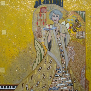 Girl in Gold Original Painting