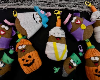 Handmade Halloween Nugget Buddies Bag Charms
