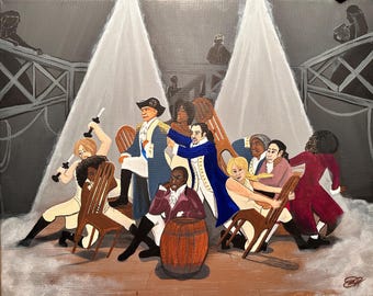 George Washington Crossing the Stage Original Painting