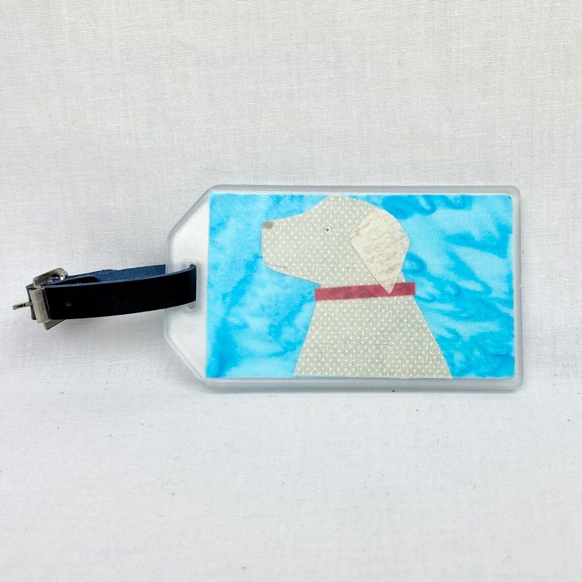 Dog Luggage Tag Handmade With Fabric Pet Lover Luggage Tag Etsy