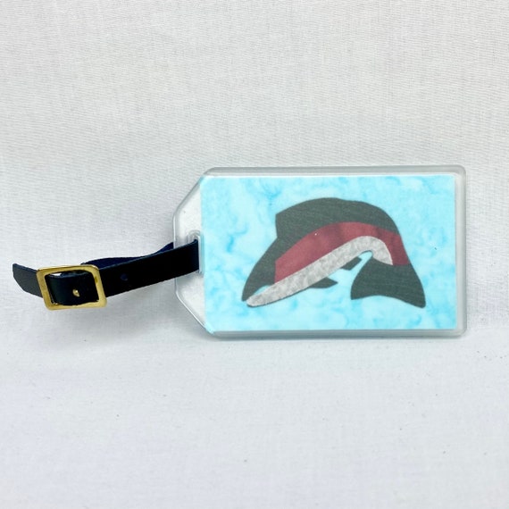 Trout Luggage Tag Handmade With Fabric, Luggage Tag for Fisherman