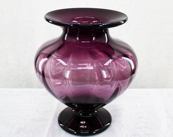 Beautiful Empoli 8in Amethyst Lobed Bowl/Vase