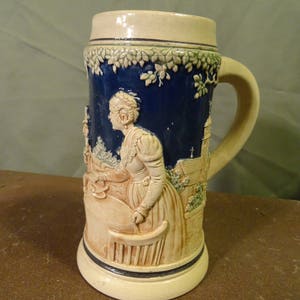 Vintage German Beer Mug Stein with Handle