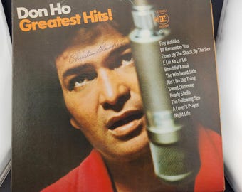 Vintage LP Vinyl Record Album Size 33 RPM / Don Ho Greatest Hits / 1970 / Cover has wear, writing / See notes below