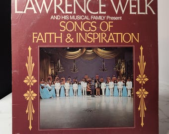 Vintage LP 33 RPM DOUBLE Vinyl Record Album - Lawrence Welk Songs of Faith & Inspiration / 1981 - See below for notes