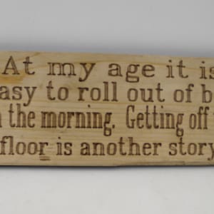 Vintage  Wooden Plaque - Wood Sign - 9.5&quot; x 4&quot;  Etched Lettering - See below for text