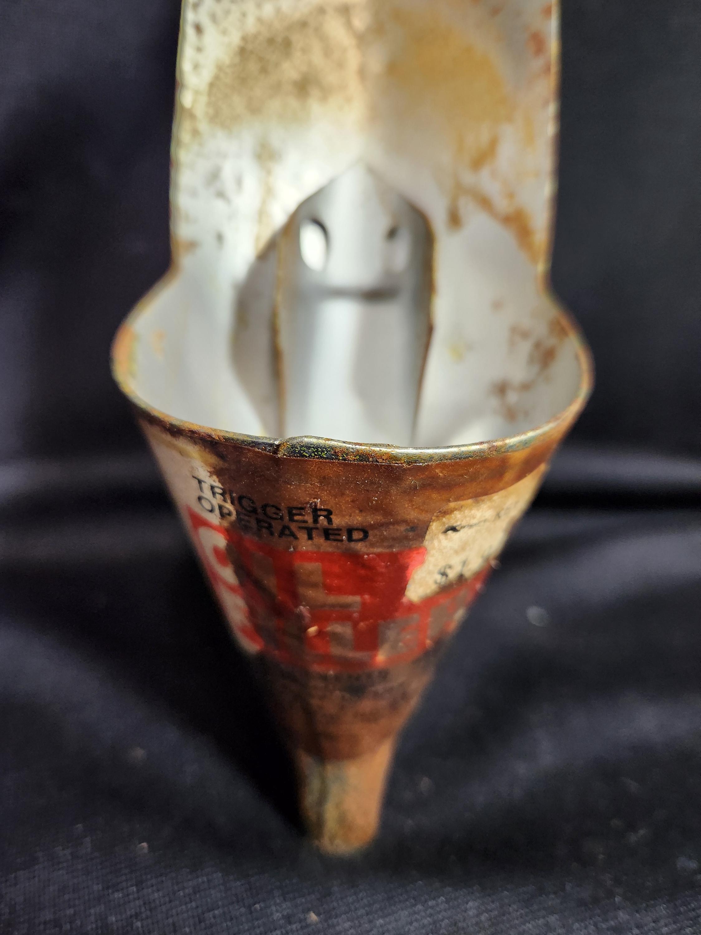Vintage Oil Fill Trigger Operated Spout / Trigger Moves Freely, but ...