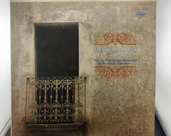 Vintage LP Vinyl Record Album Size 33 RPM  / Honeymoon In Spain Recorded in Barcelona / Cover has wear / See notes