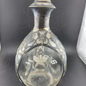 Dimple Decanter Bottle With Sterling Silver - Etsy