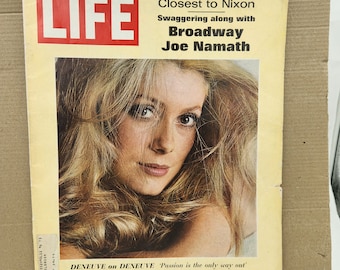 Vintage LIFE Magazine January 24, 1969 / The Two Men Closest to Nixon / Broadway Joe Namath, Deneuve