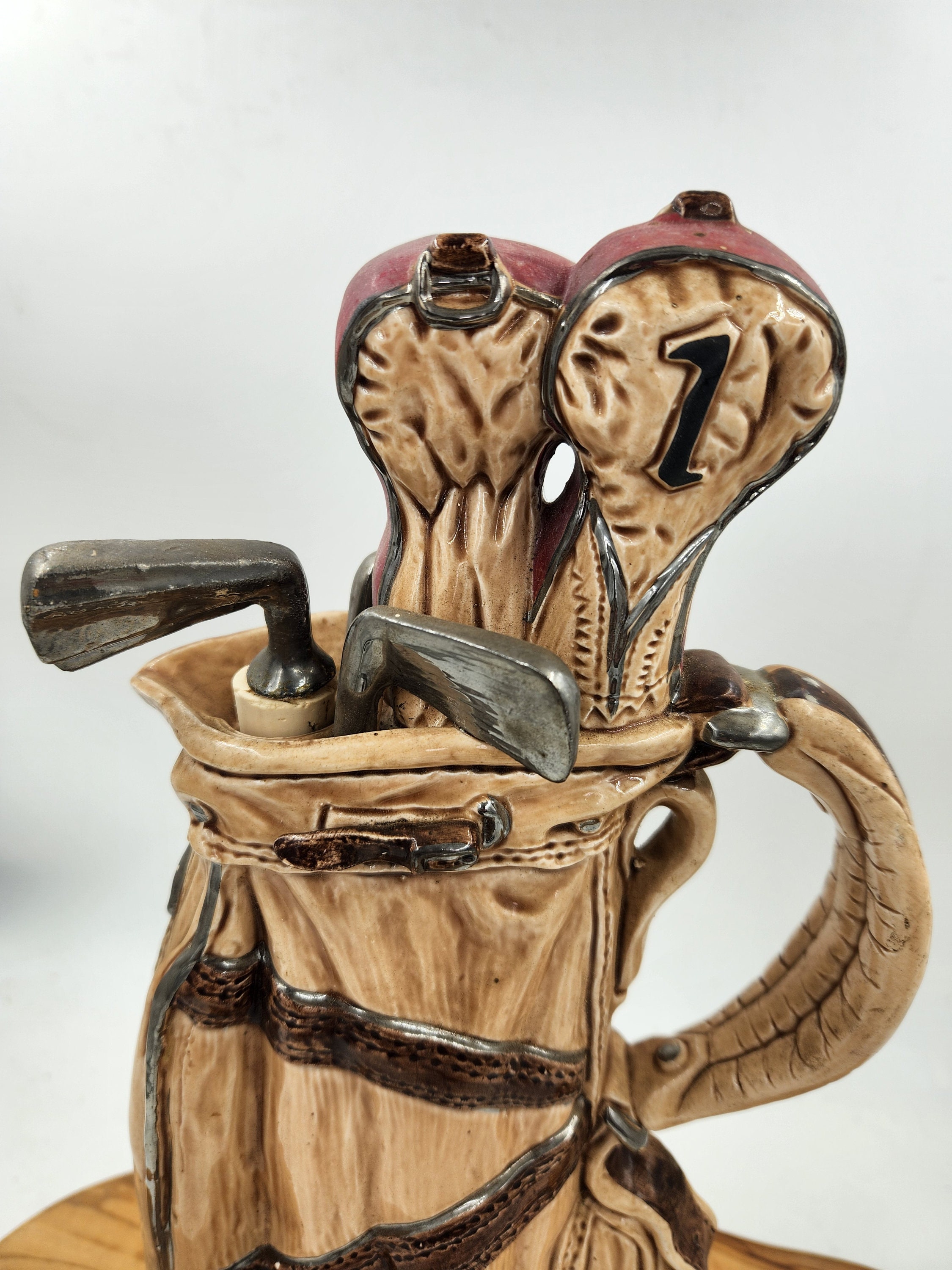 Vintage Novelty Golf Bag Decanter With a Golf Club Cork Height Etsy