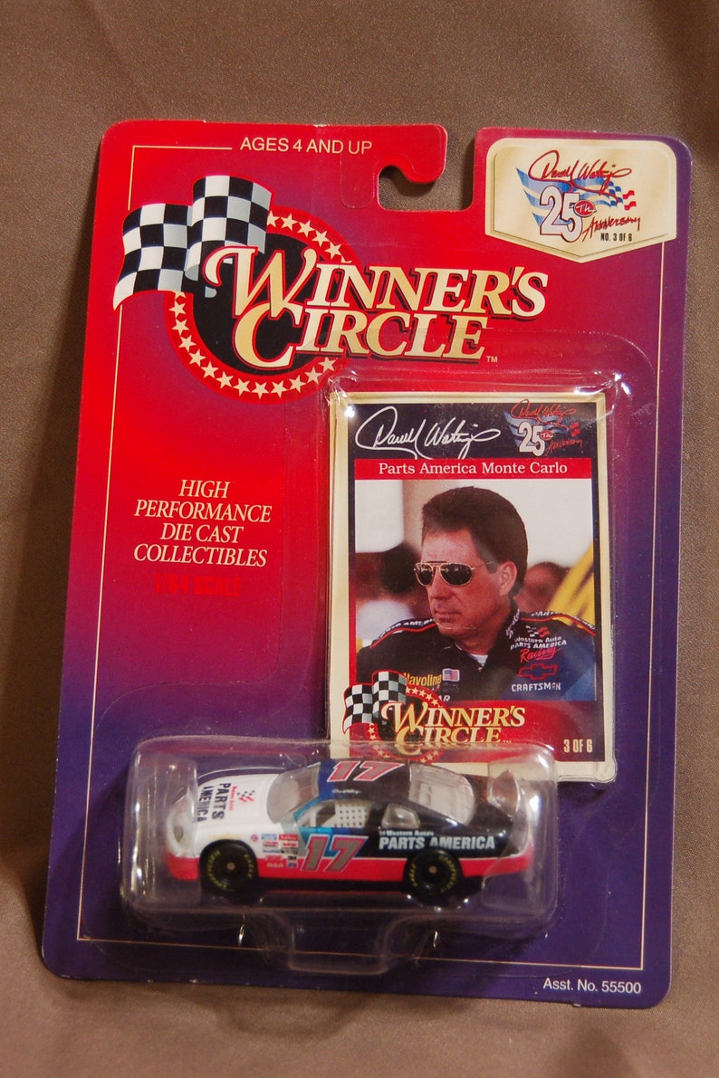 1997 Winner/'s Circle NASCAR Darrell Waltrip Car 17 and Collector Card New in Package