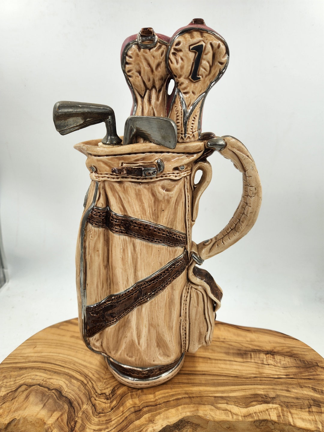 Vintage Novelty Golf Bag Decanter With a Golf Club Cork Height Etsy
