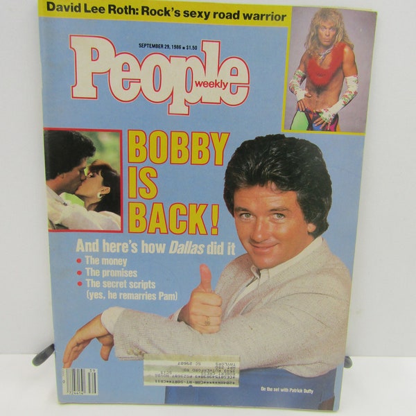 Vintage Magazine - People    September 1986 Bobby from Dallas, David Lee Roth from Van Halen