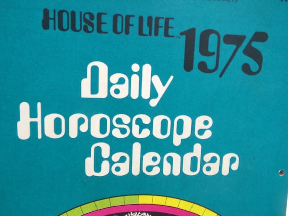 Vintage Collectible Calendar From 1975 From House of Life Daily Horoscope Calendar - Etsy vintage-collectible-calendar-from-1975-from-house-of-life-daily-horoscope-calendar-etsy