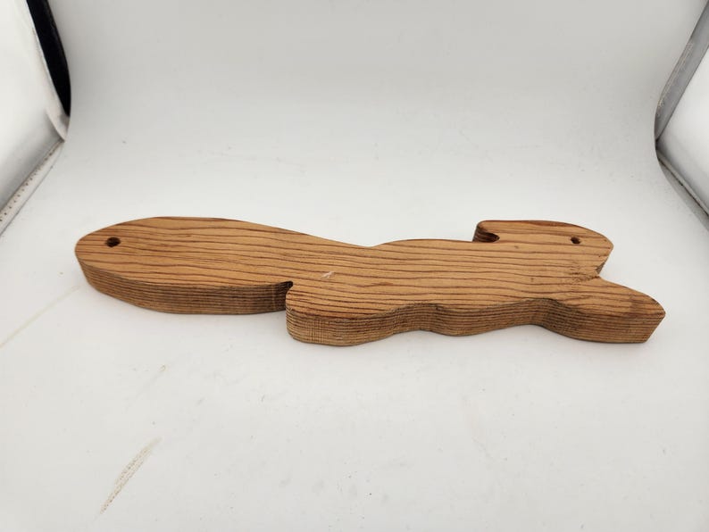Squirrel Rack Vintage Carved Wooden Squirrel Oven Rack Pull / Hold Tail and Use Back ...