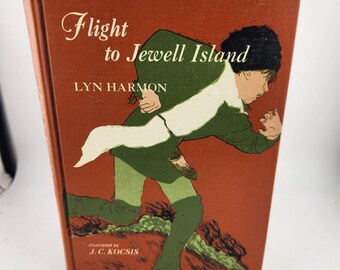 Vintage Book  - Flight to Jewell Island by Dan Harmon with some illustrations