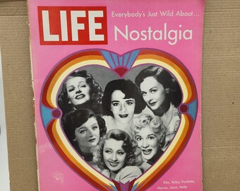 Vintage LIFE Magazine February 19, 1971 / Everybody's Just Wild About Nostalgia / Rita, Ruby, Paulette, Myrna, Joan, Betty