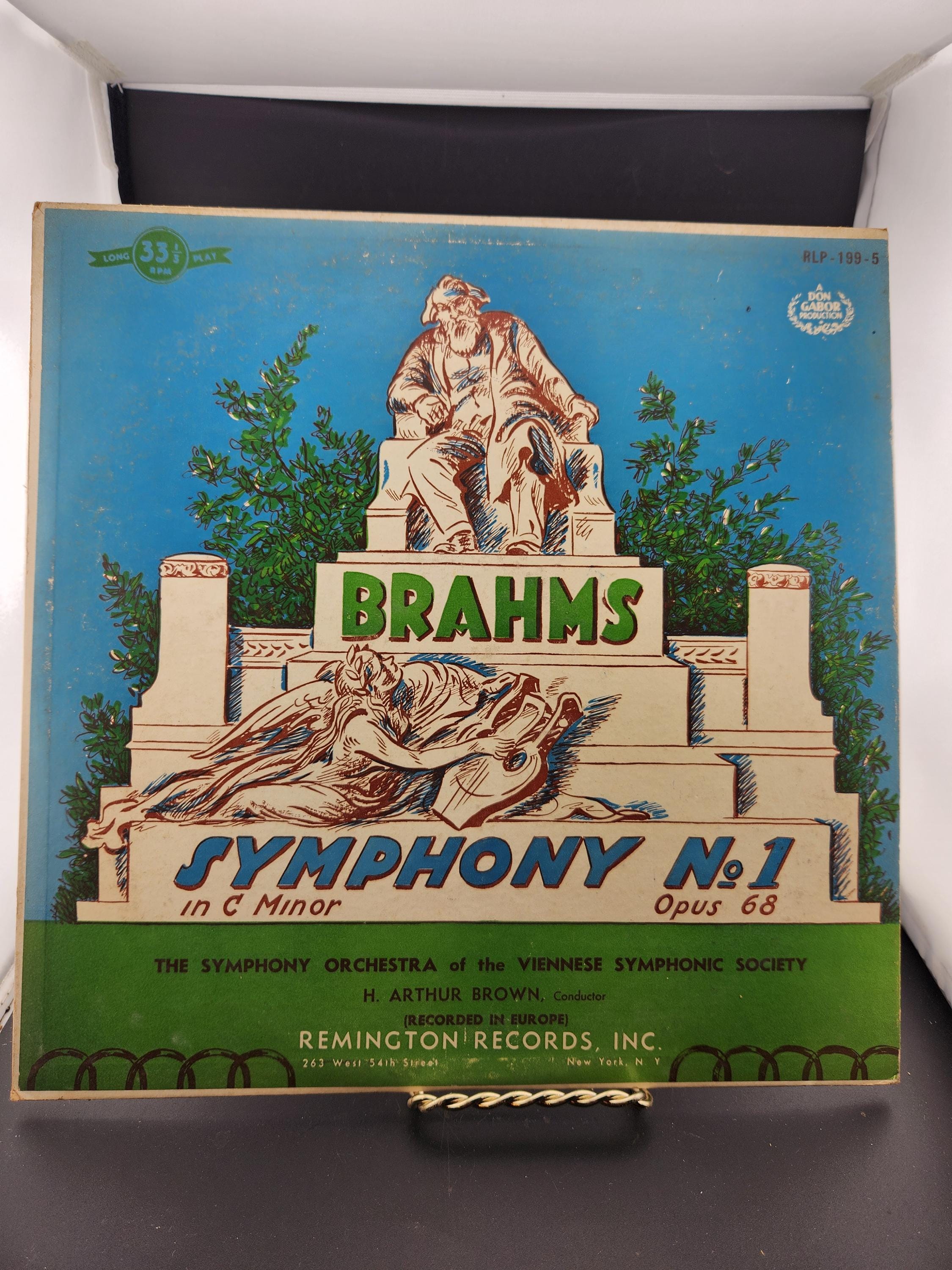 Vintage LP Vinyl Record Album Size 33 RPM / Brahms Symphony No. 1
